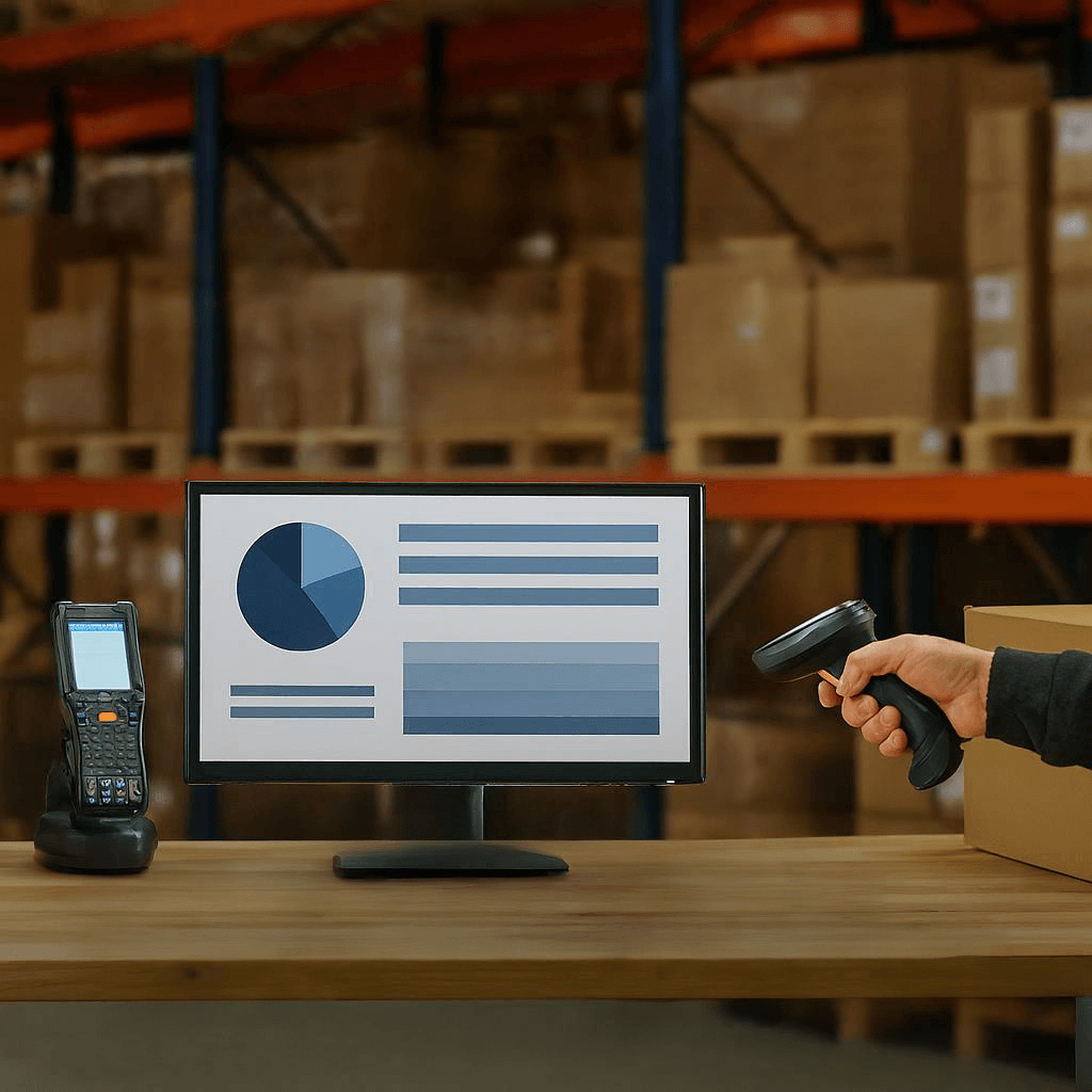 Warehouse scanning and real-time dashboard used for preparing your logistics for 2026 with accurate stock and efficient operations.